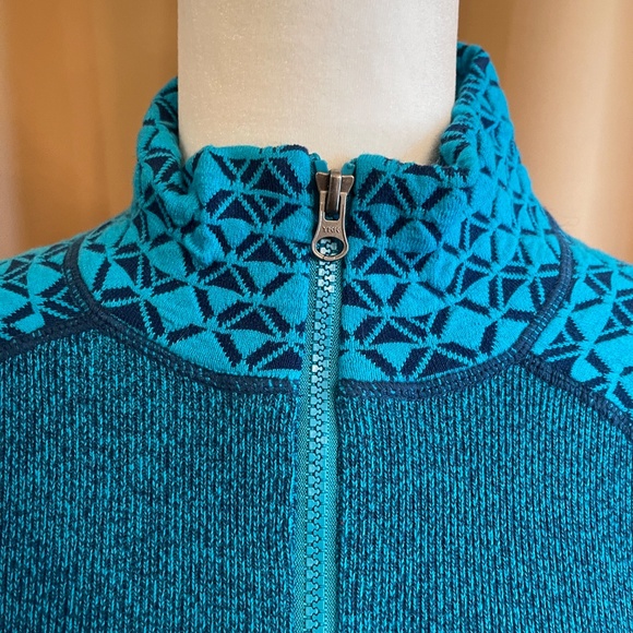 NEW! Title Nine Colorblocked Full Zip Mock NeckSweater Size Small - Picture 8 of 14